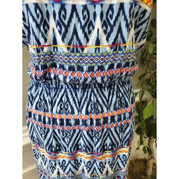 No Boundaries Women's Blue Rayon Scoop Neck Sleeveless Long Maxi Dress Size XL - Picture 3 of 12